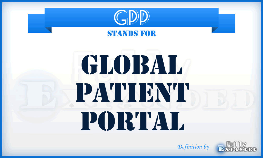 GPP - Global Patient Portal