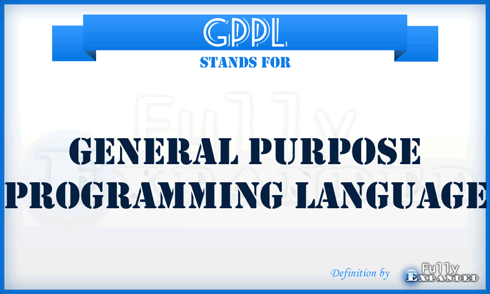 GPPL - General purpose programming language