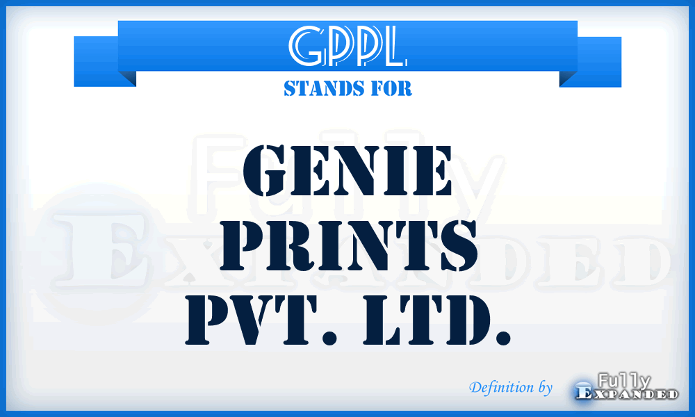 GPPL - Genie Prints Pvt. Ltd.