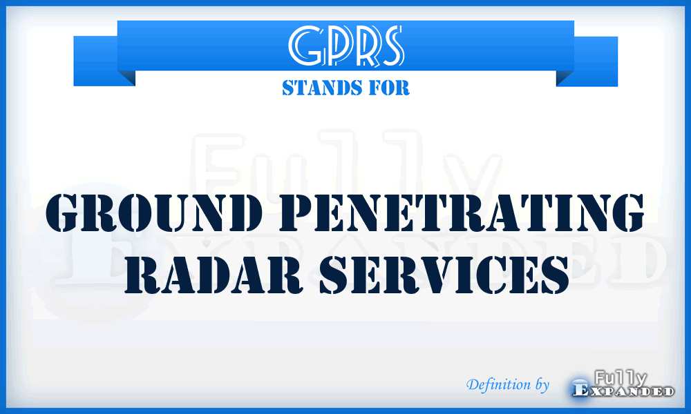 GPRS - Ground Penetrating Radar Services