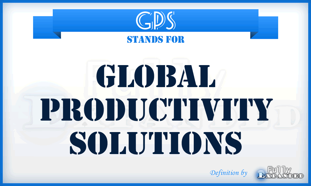 GPS - Global Productivity Solutions