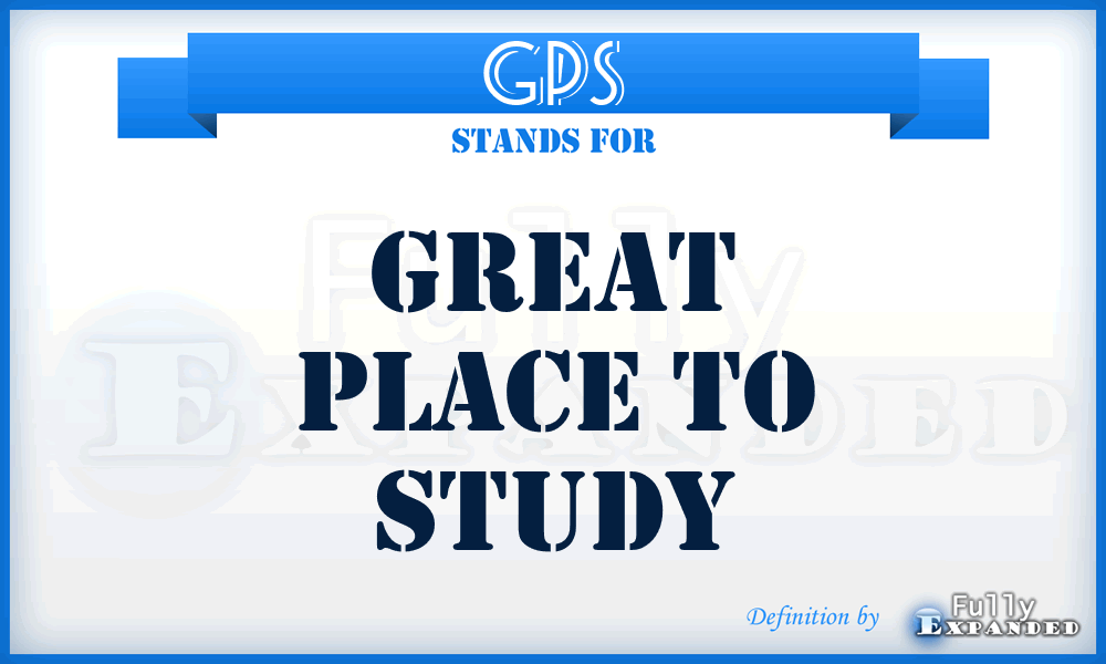 GPS - Great Place to Study