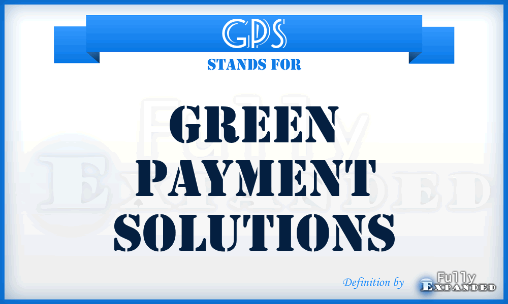 GPS - Green Payment Solutions