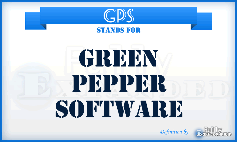 GPS - Green Pepper Software