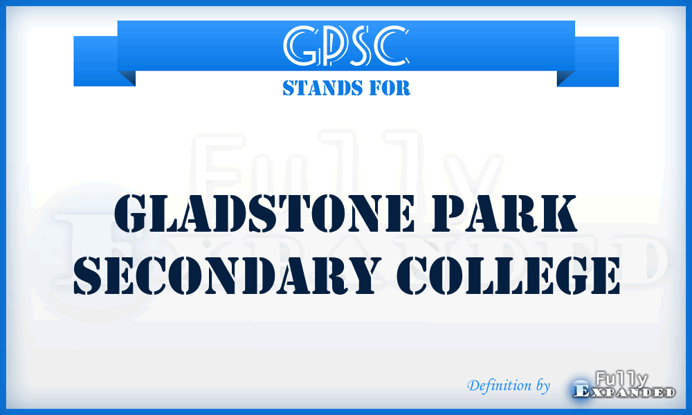 GPSC - Gladstone Park Secondary College