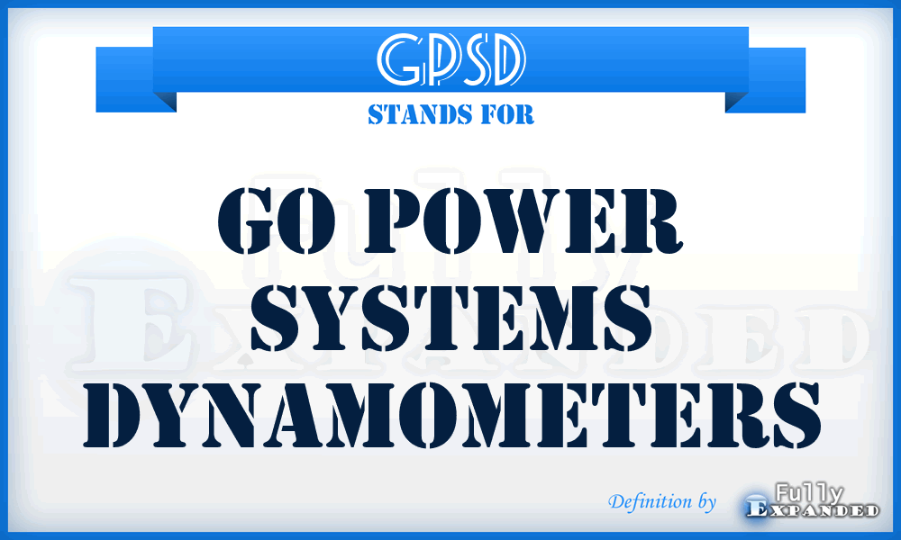 GPSD - Go Power Systems Dynamometers
