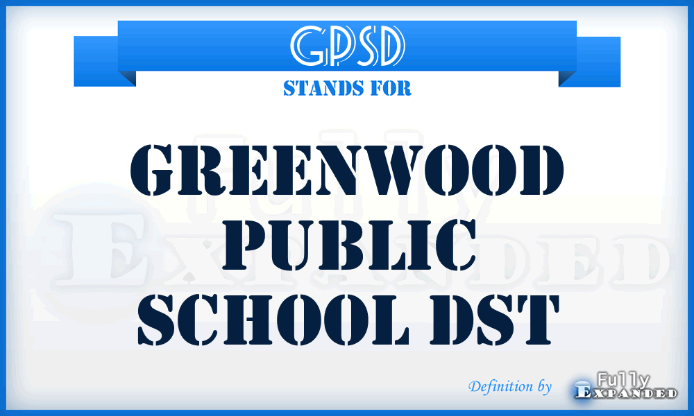 GPSD - Greenwood Public School Dst