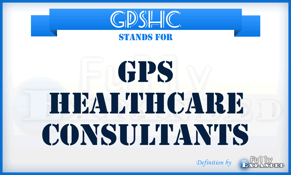 GPSHC - GPS Healthcare Consultants