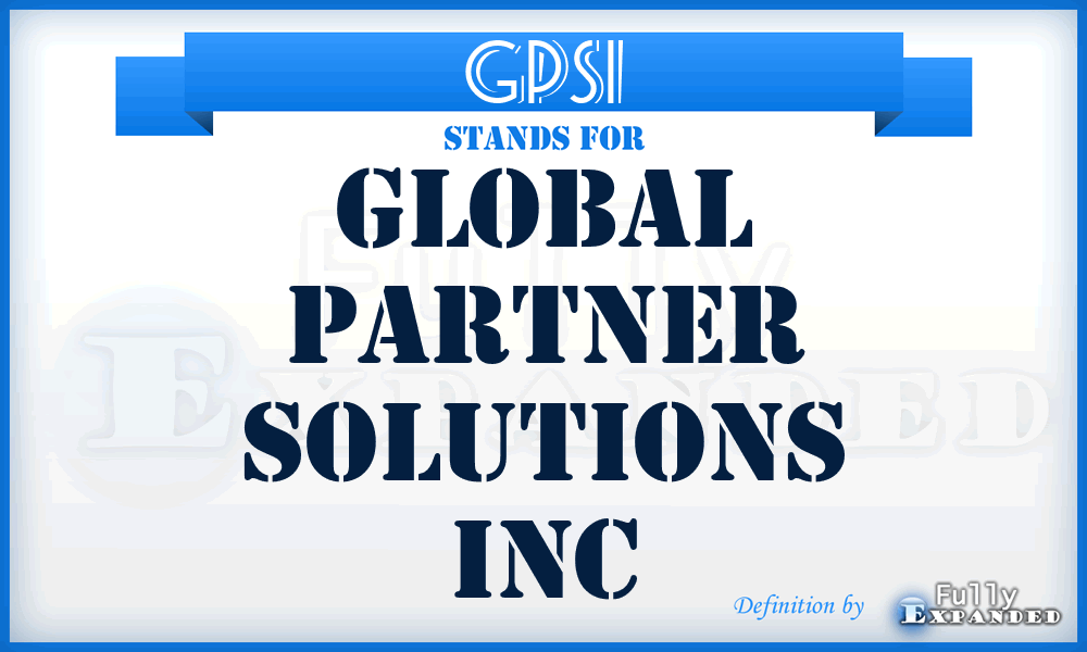 GPSI - Global Partner Solutions Inc