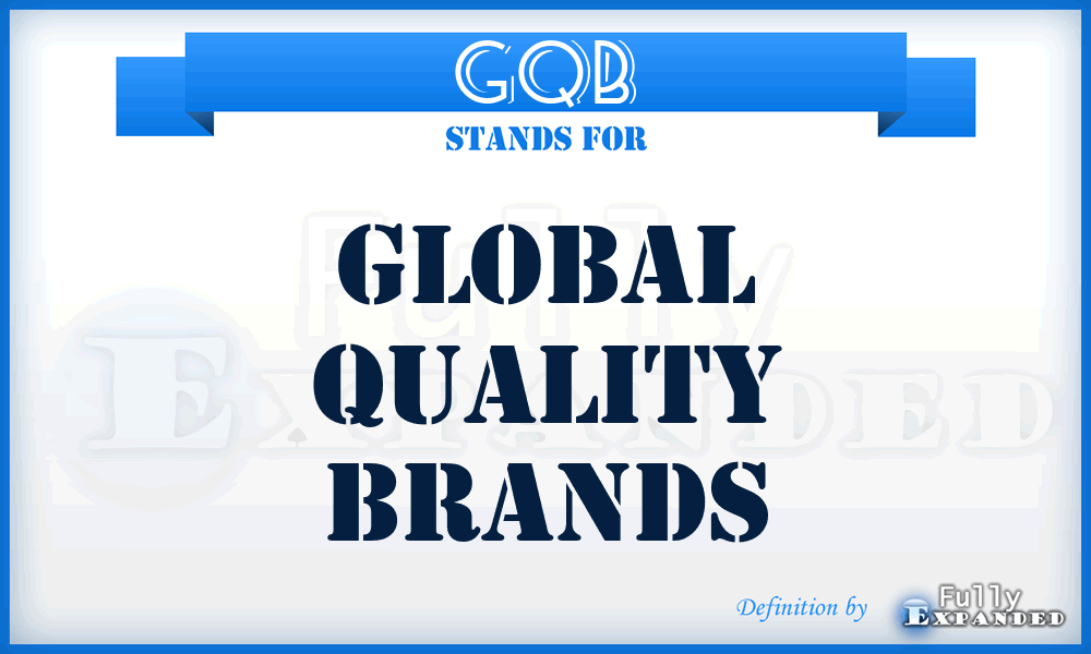 GQB - Global Quality Brands