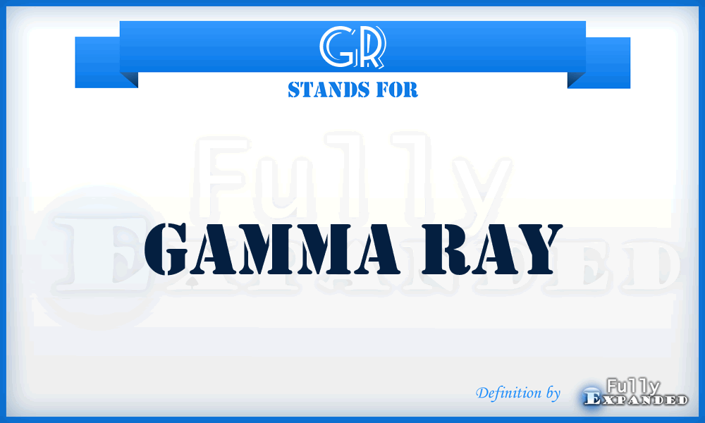 GR - Gamma Ray