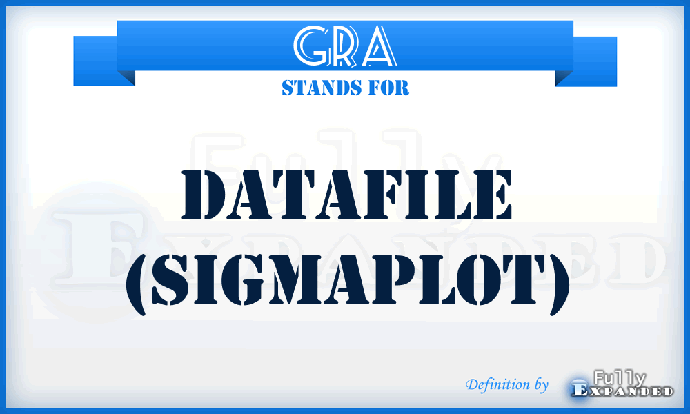 GRA - Datafile (SigmaPlot)