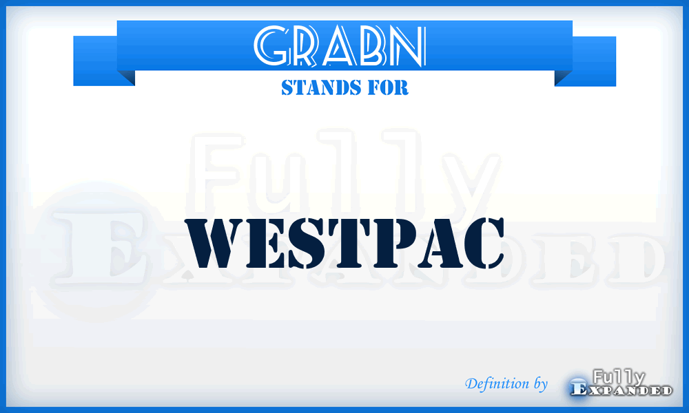 GRABN  - WESTPAC