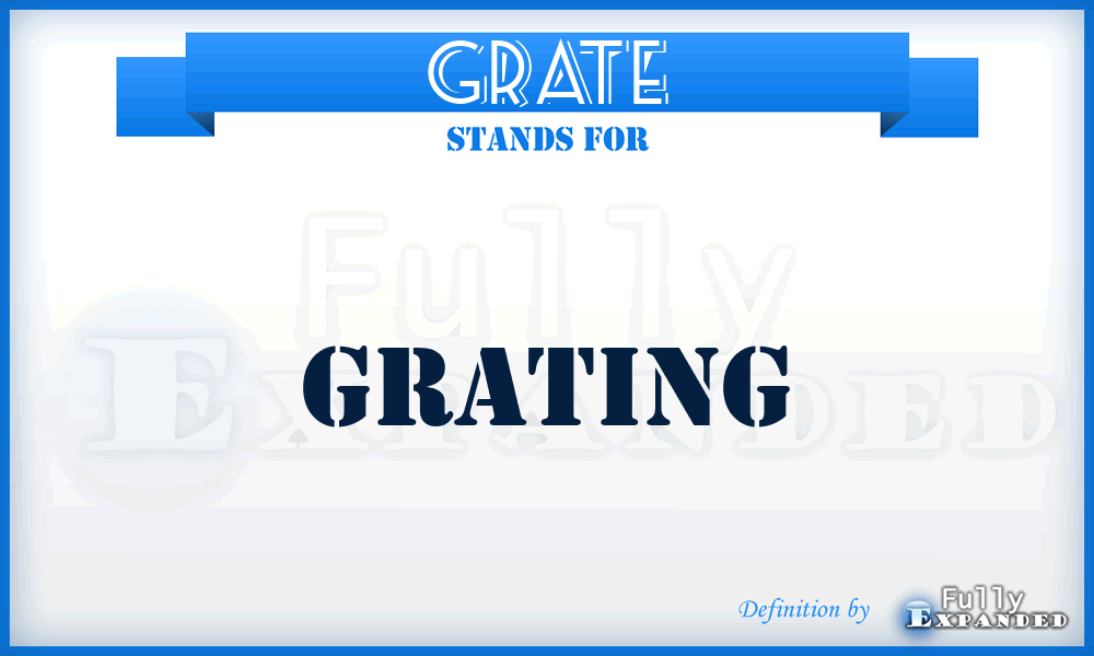 GRATE - Grating