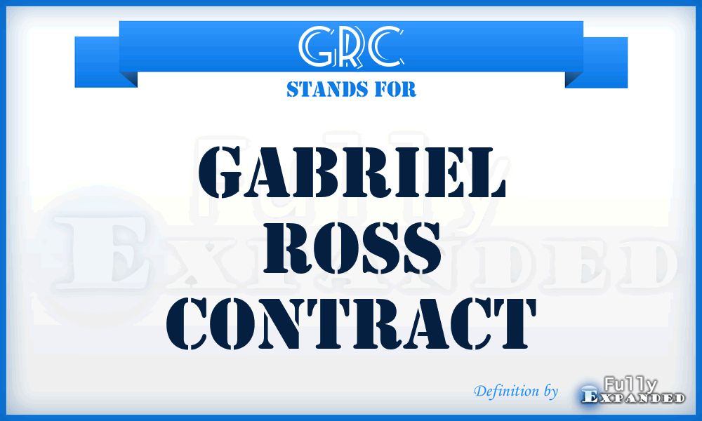 GRC - Gabriel Ross Contract