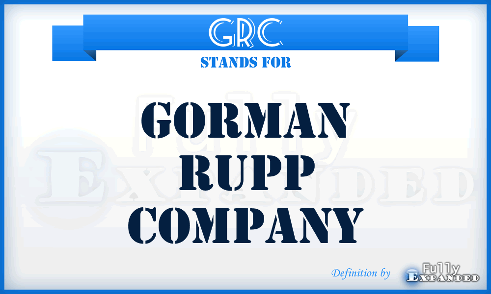 GRC - Gorman Rupp Company