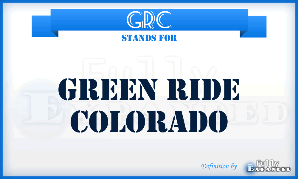 GRC - Green Ride Colorado