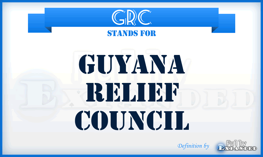 GRC - Guyana Relief Council