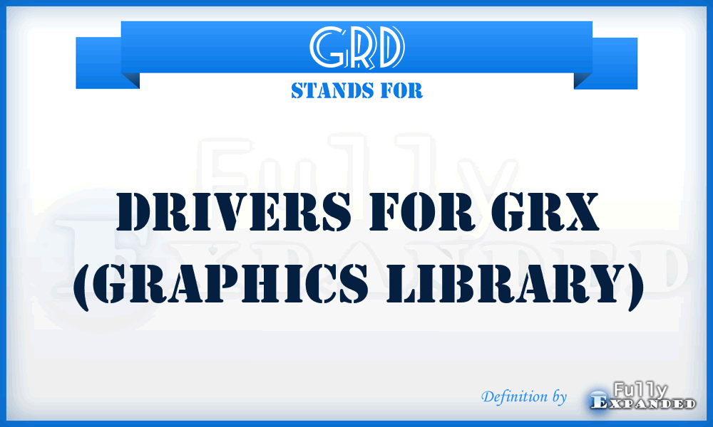 GRD - Drivers for GRX (graphics library)