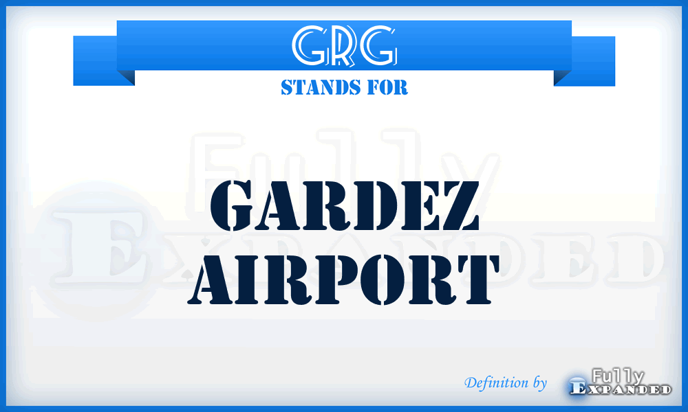 GRG - Gardez airport