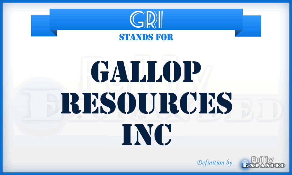 GRI - Gallop Resources Inc