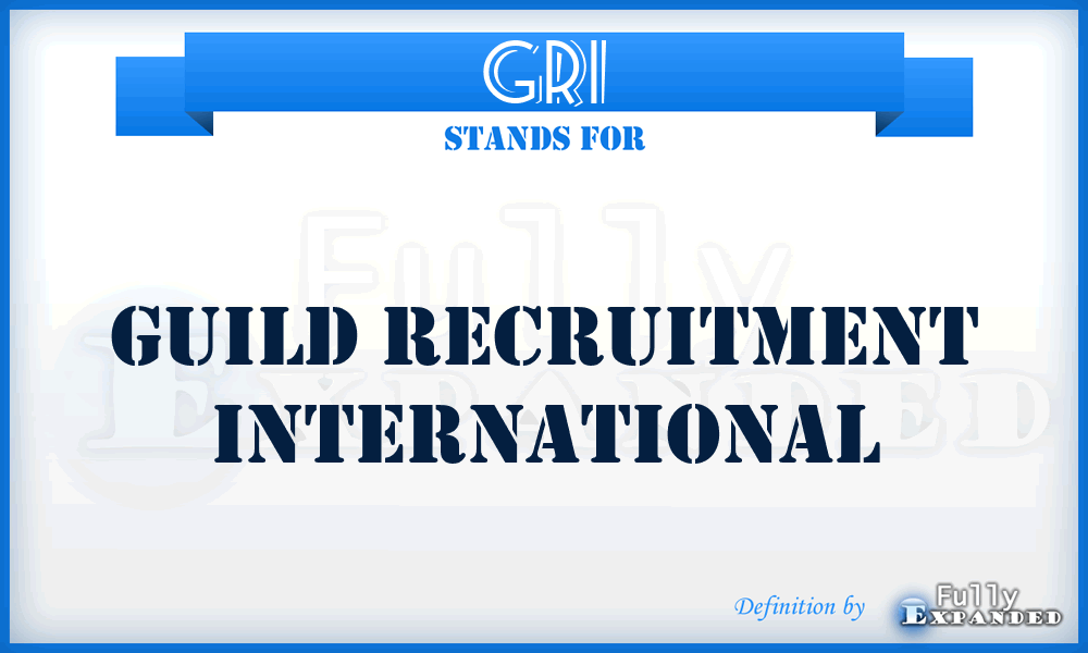 GRI - Guild Recruitment International