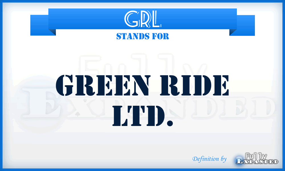 GRL - Green Ride Ltd.