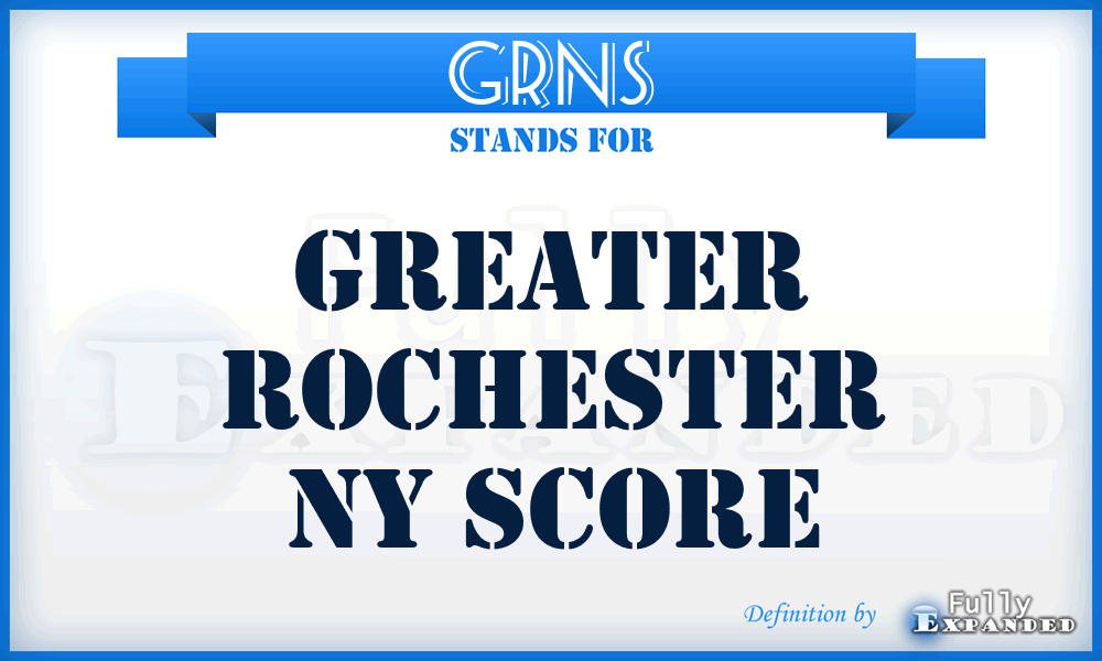 GRNS - Greater Rochester Ny Score