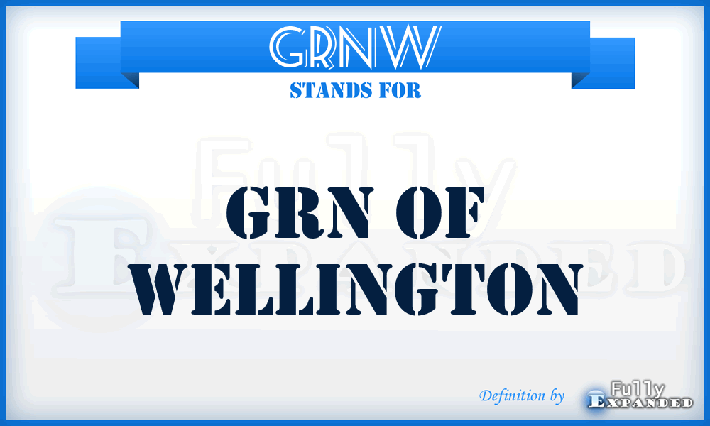 GRNW - GRN of Wellington