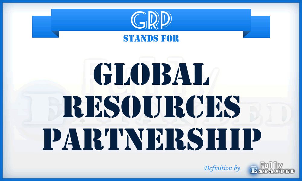 GRP - Global Resources Partnership