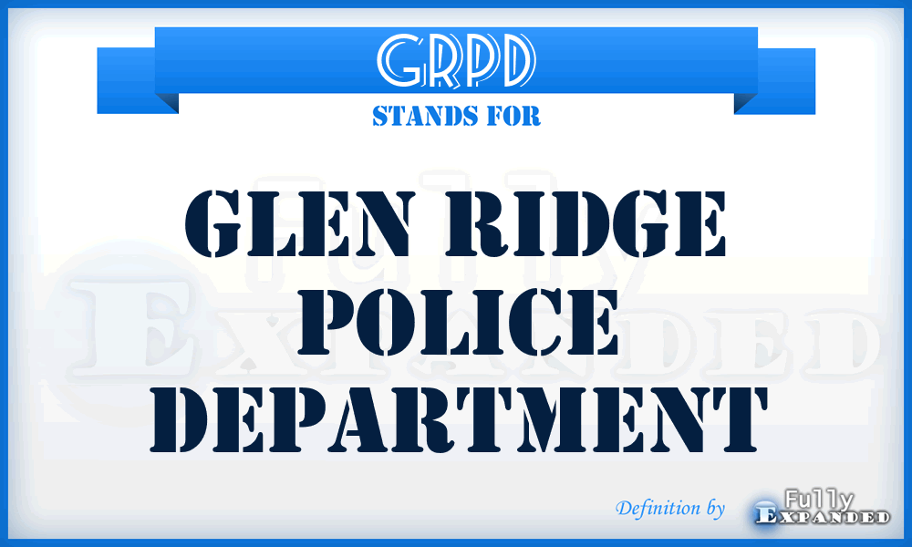 GRPD - Glen Ridge Police Department