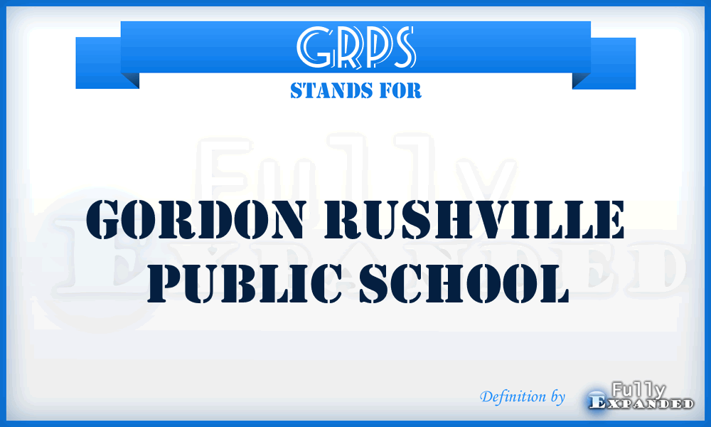 GRPS - Gordon Rushville Public School