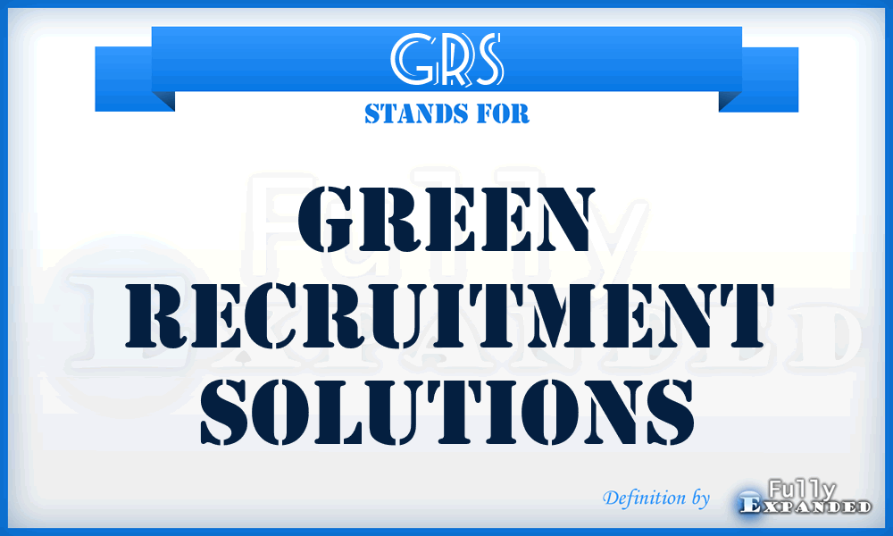 GRS - Green Recruitment Solutions