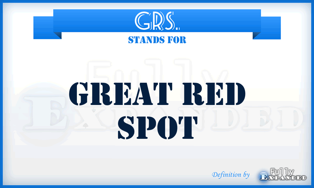 GRS. - Great Red Spot
