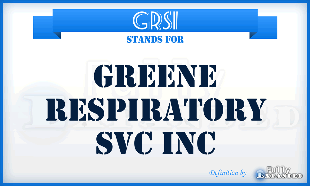 GRSI - Greene Respiratory Svc Inc