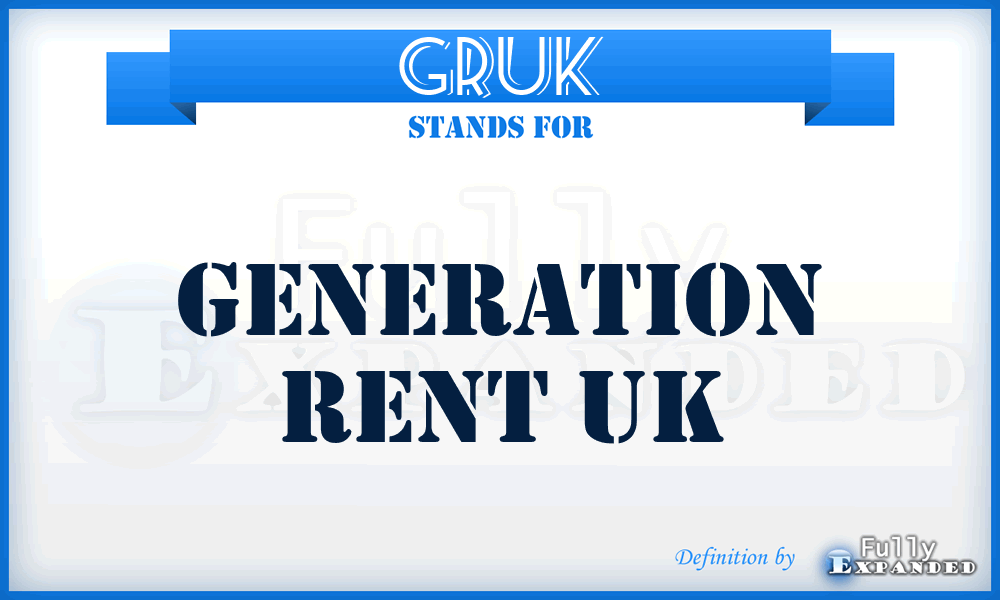 GRUK - Generation Rent UK