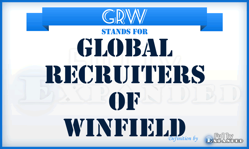 GRW - Global Recruiters of Winfield