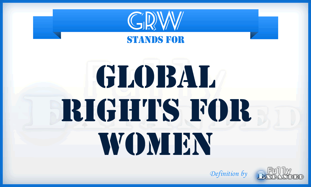 GRW - Global Rights for Women