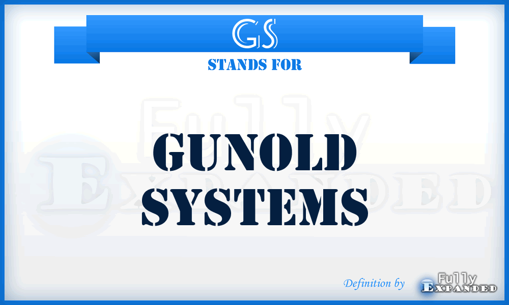 GS - Gunold Systems