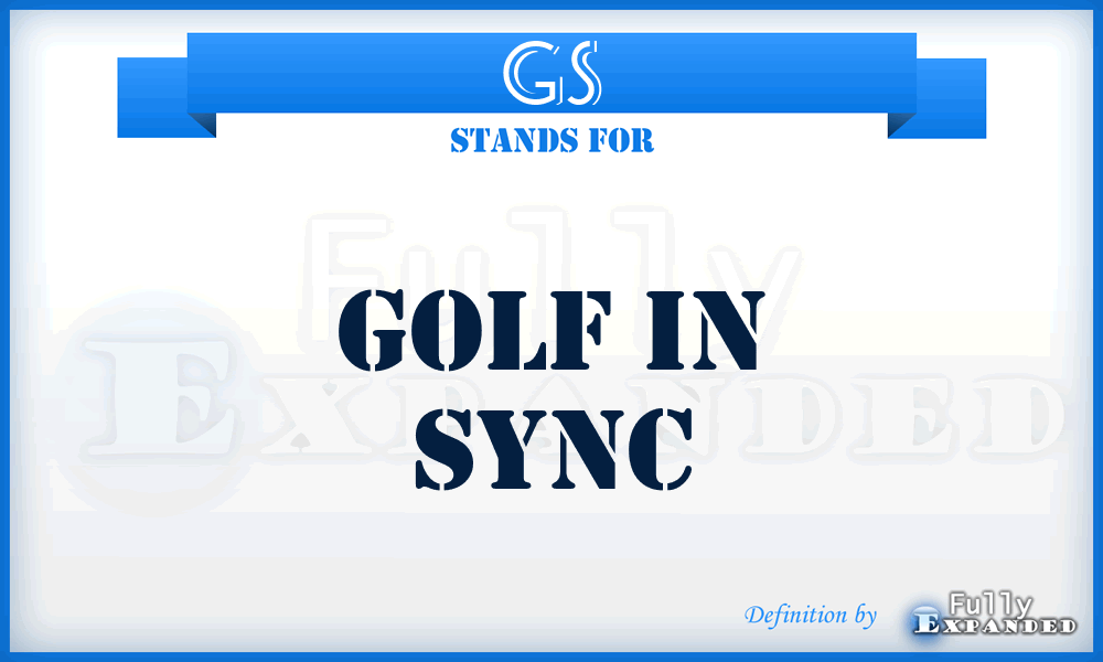 GS - Golf in Sync
