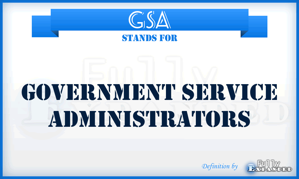 GSA - Government Service Administrators