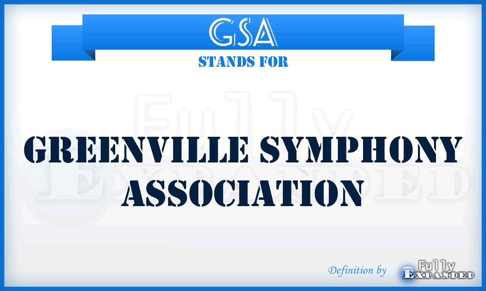 GSA - Greenville Symphony Association