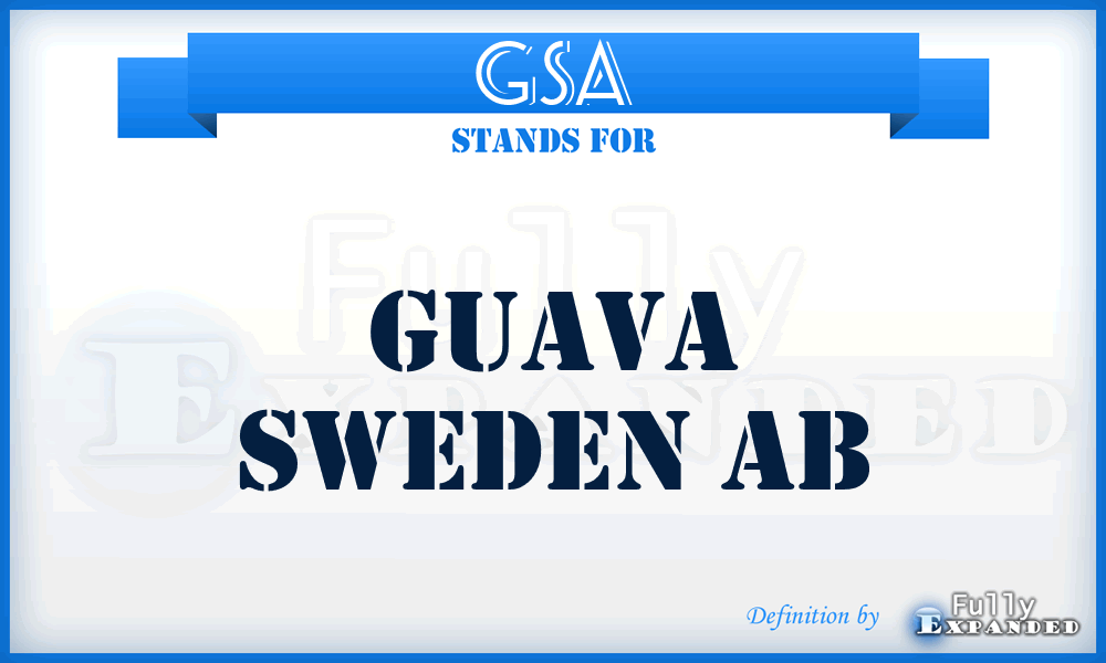 GSA - Guava Sweden Ab