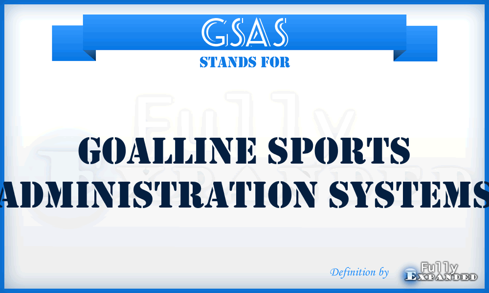 GSAS - Goalline Sports Administration Systems