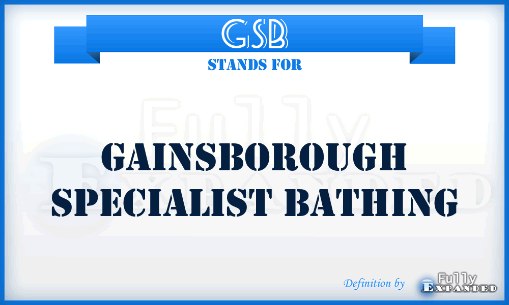 GSB - Gainsborough Specialist Bathing