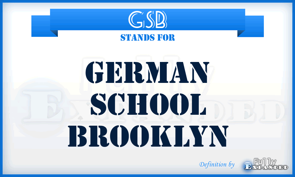 GSB - German School Brooklyn