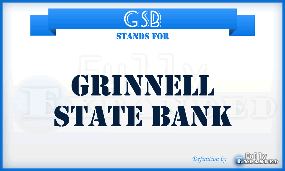 GSB - Grinnell State Bank