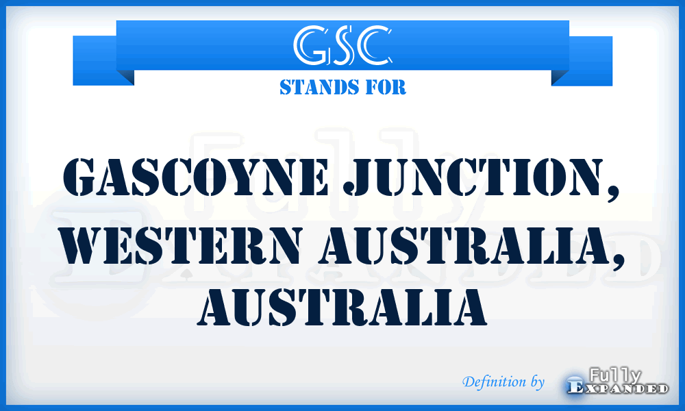 GSC - Gascoyne Junction, Western Australia, Australia