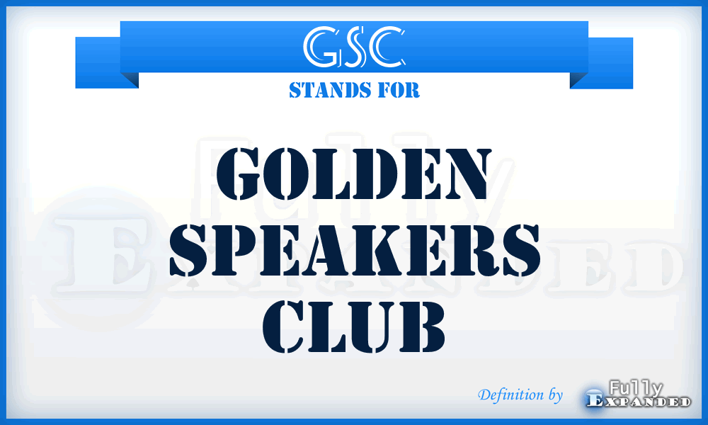GSC - Golden Speakers Club