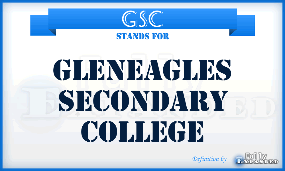 GSC - Gleneagles Secondary College